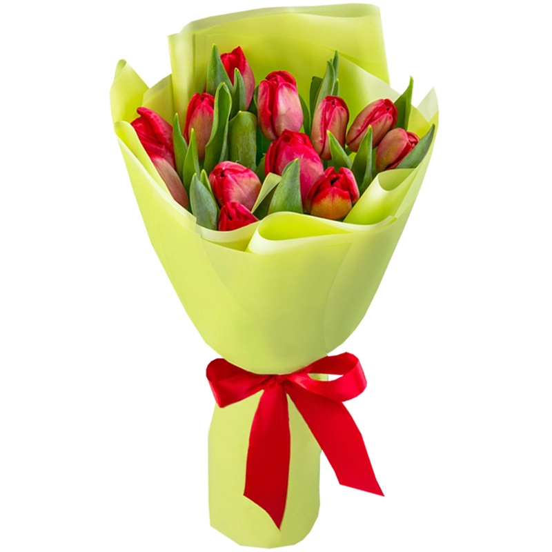 Букет из 11 красных тюльпанов