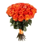 Букет из 35 роз оранжевого цвета