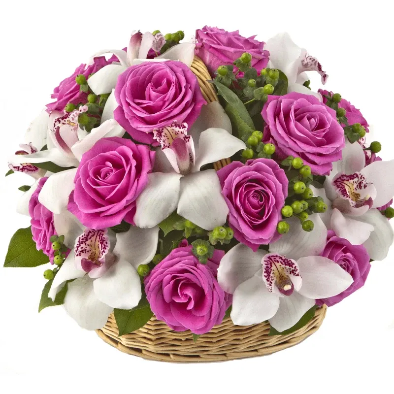 Корзина с цветами Поля любви